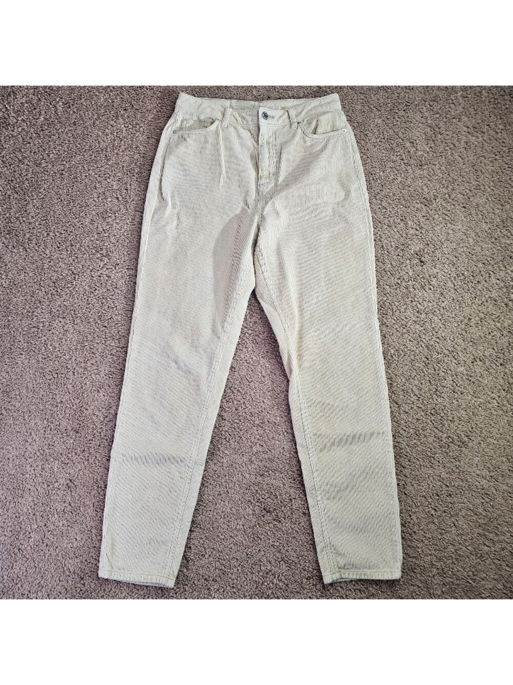 BDG Courduroy Pants Womens 29 Cream High Rise Mom Urban Outfitters Streetwear